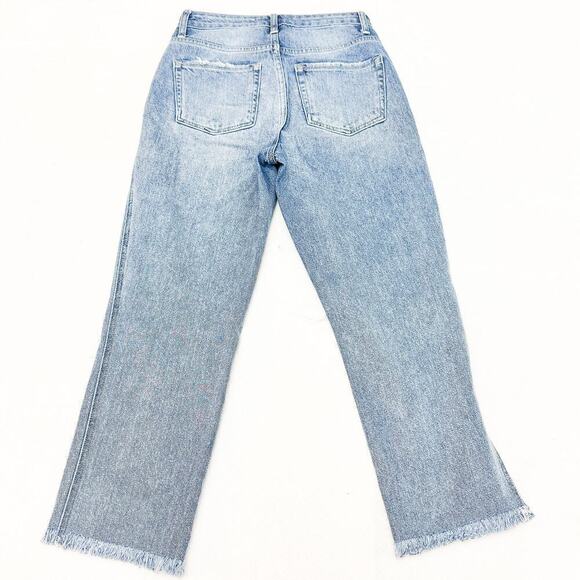 Flying Monkey Ripped Denim Jeans Raw Hem Size 25 - Picture 3 of 7